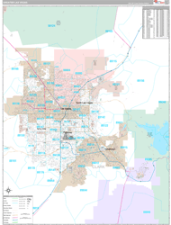Greater Las Vegas Metro Area Wall Map Premium Style 2024